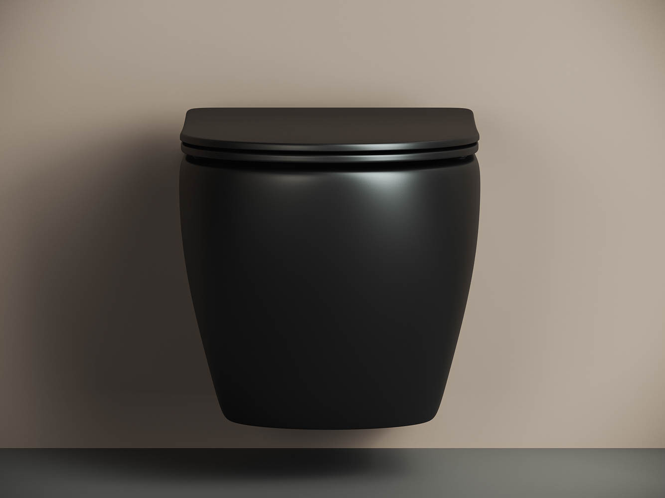 Подвесной унитаз 370х490мм Ceramicanova Metropol CN4002MB черный матовый