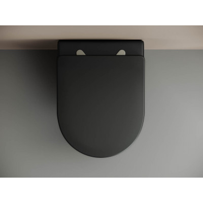 Подвесной унитаз 370х490мм Ceramicanova Metropol CN4002MB черный матовый