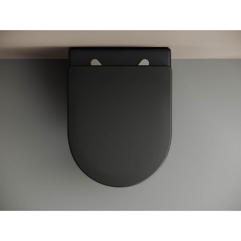 Подвесной унитаз 370х490мм Ceramicanova Metropol CN4002MB черный матовый