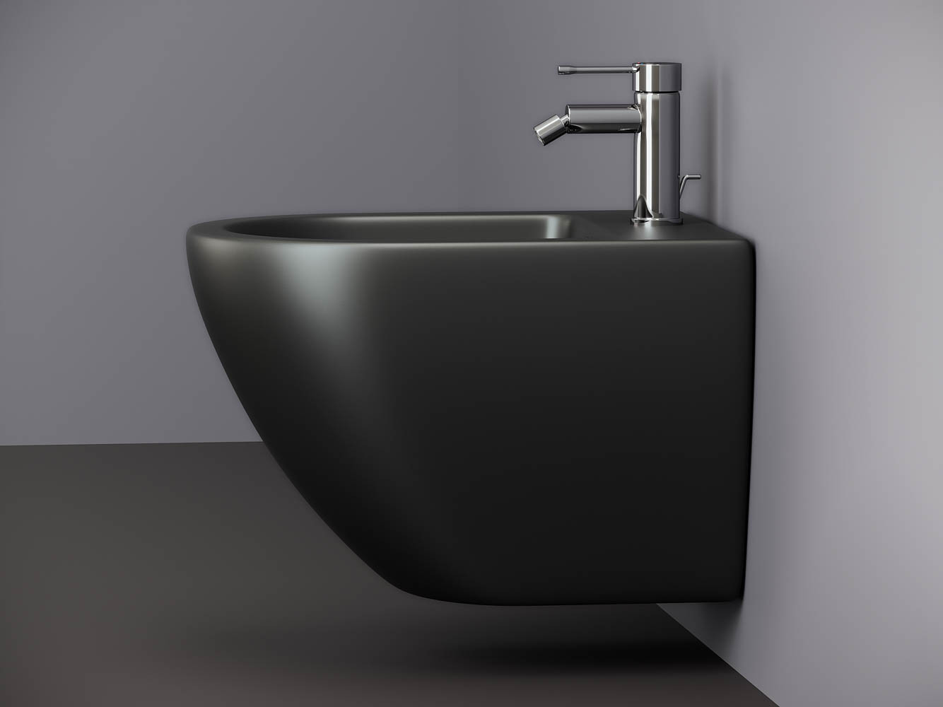 Подвесное биде 32.5х37х49см черное Ceramica Nova Metropol CN4003MB