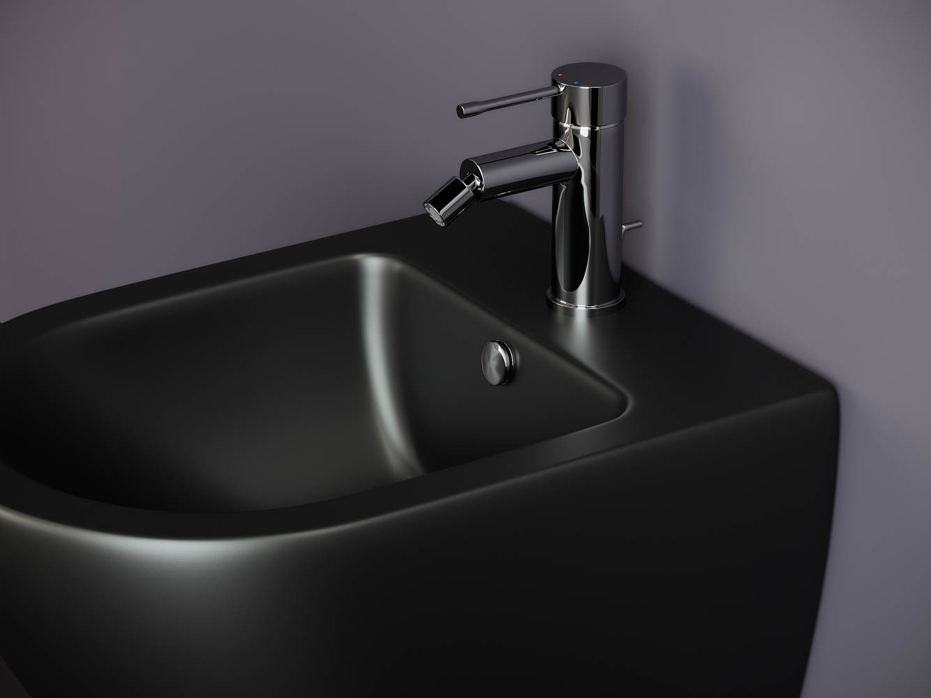 Подвесное биде 32.5х37х49см черное Ceramica Nova Metropol CN4003MB