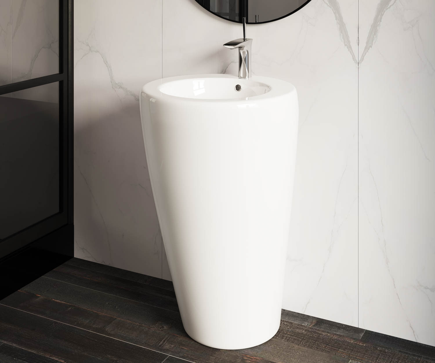 Напольная раковина белая 85х55х51.5см Ceramica Nova Element CN1807