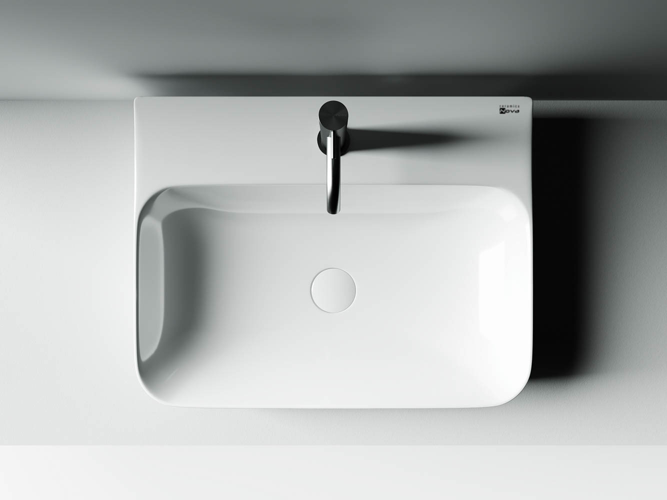 Накладная раковина белая 13.5х60х47см Ceramica Nova Aura CN2001