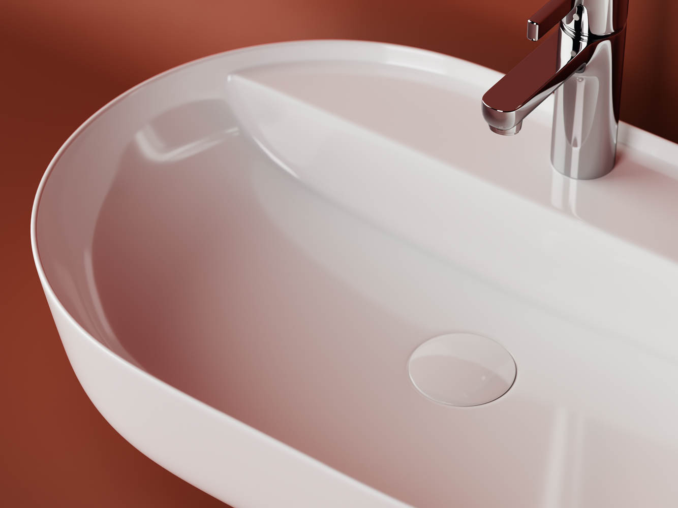 Накладная раковина белая 13.5х61х45см Ceramica Nova Moda CN2004