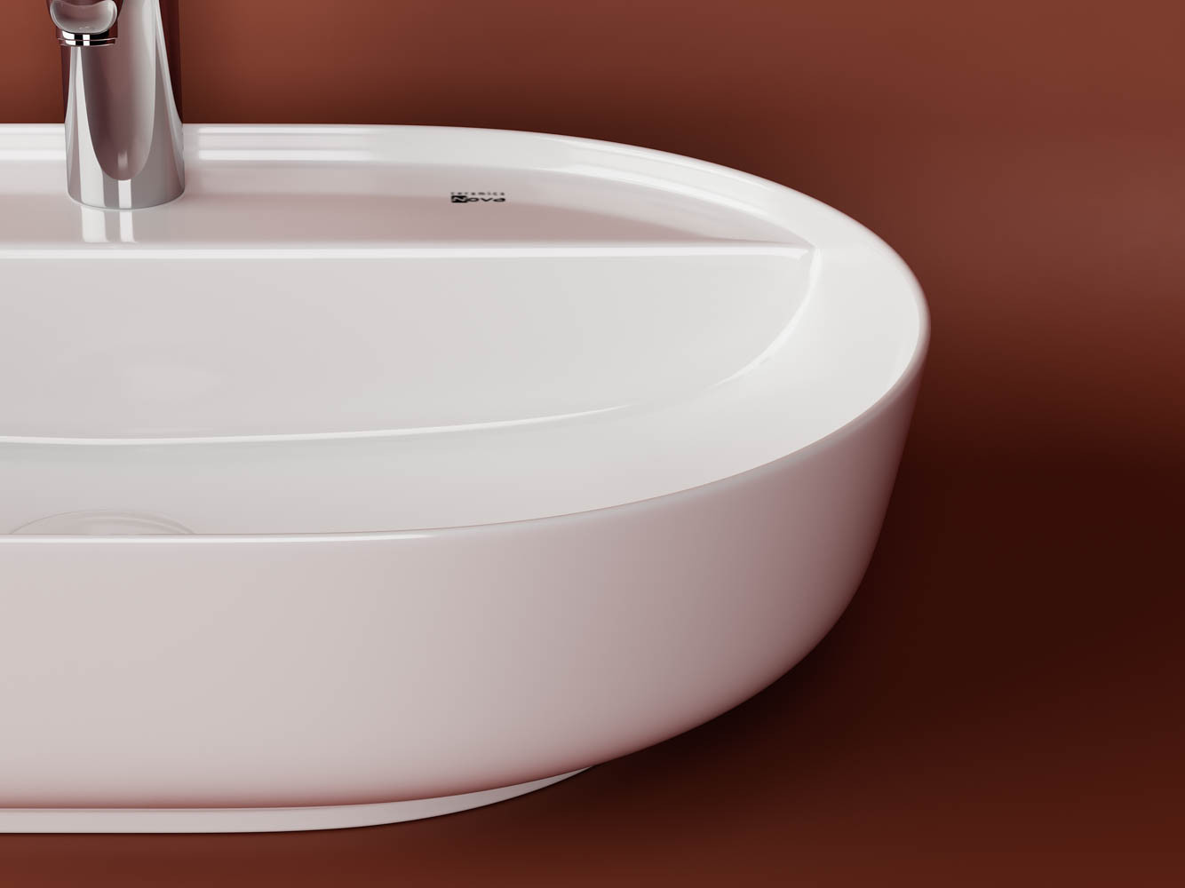 Накладная раковина белая 13.5х61х45см Ceramica Nova Moda CN2004