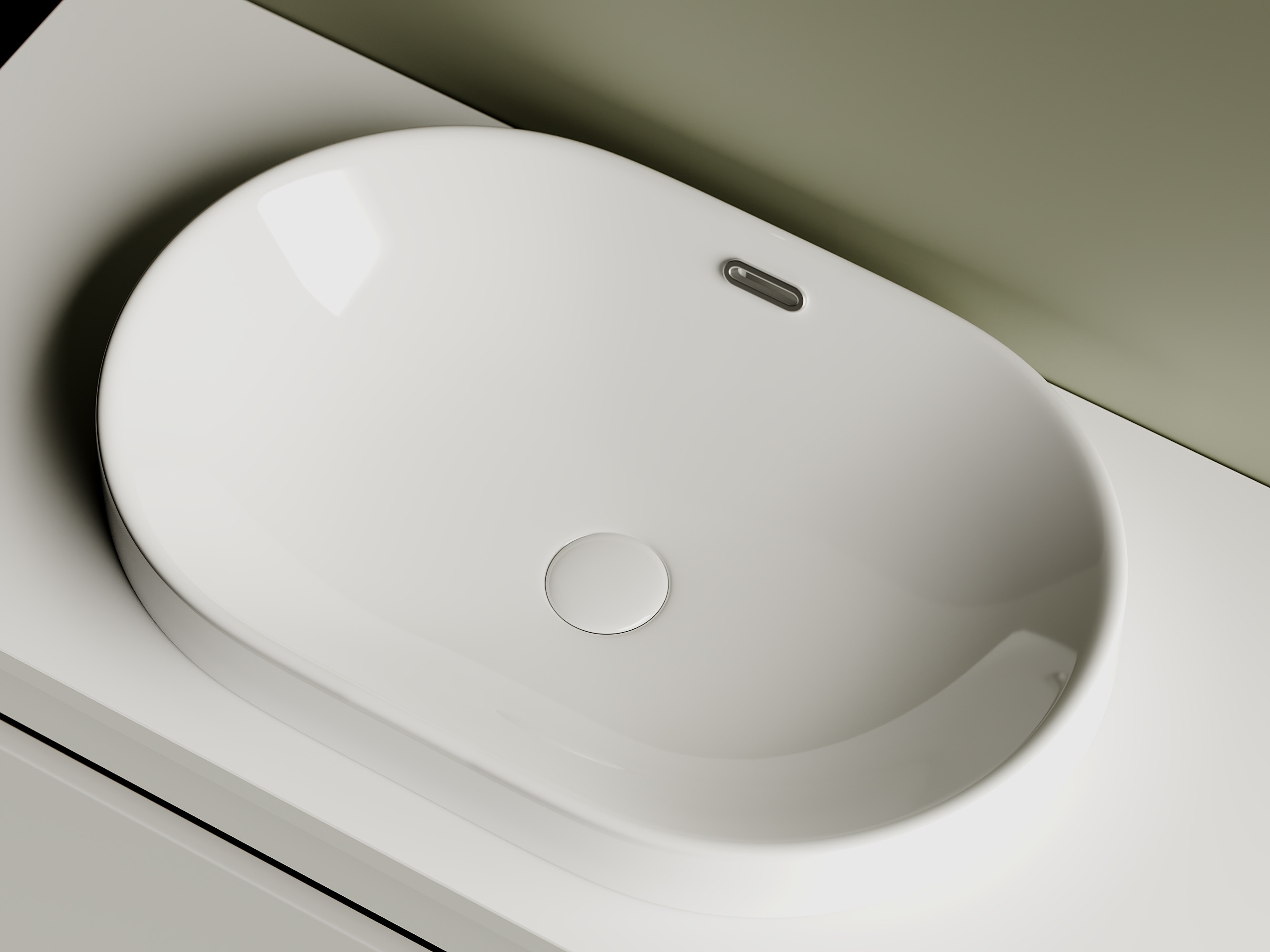 Накладная раковина белая 19.5х60х40см Ceramica Nova Element CN5020