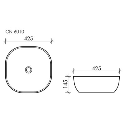 Накладная раковина белая 14.5х41.5см Ceramica Nova Element CN6010
