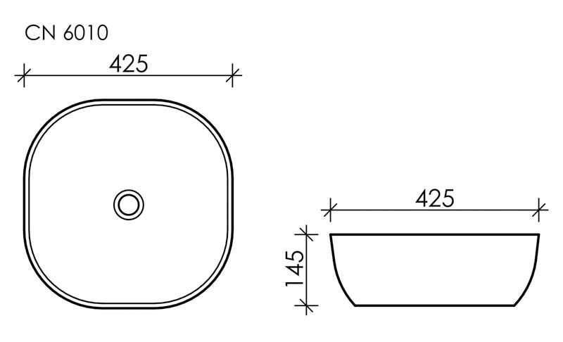Накладная раковина белая 14.5х41.5см Ceramica Nova Element CN6010