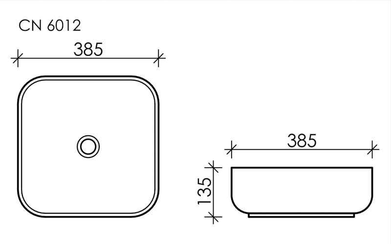 Накладная раковина белая 13.5х38.5см Ceramica Nova Element CN6012