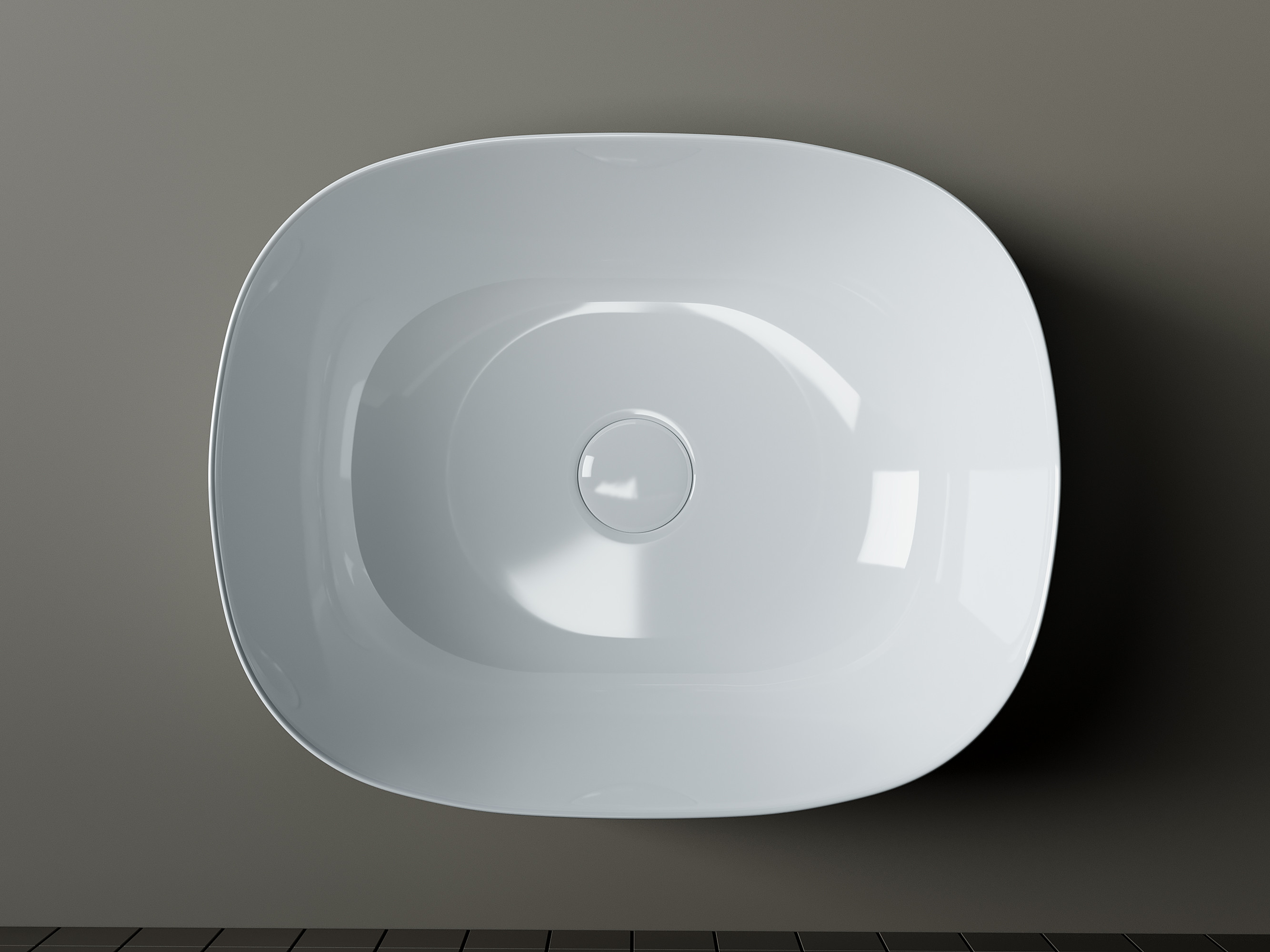 Накладная раковина белая 15.5х46х35см Ceramica Nova Element CN6018