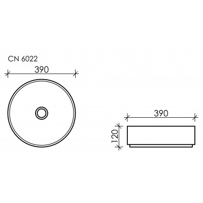 Накладная раковина белая 39x12см Ceramica Nova Element CN6022