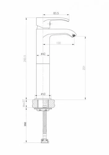 Смеситель для раковины хром Ceramica Nova A.V.O 70024CH