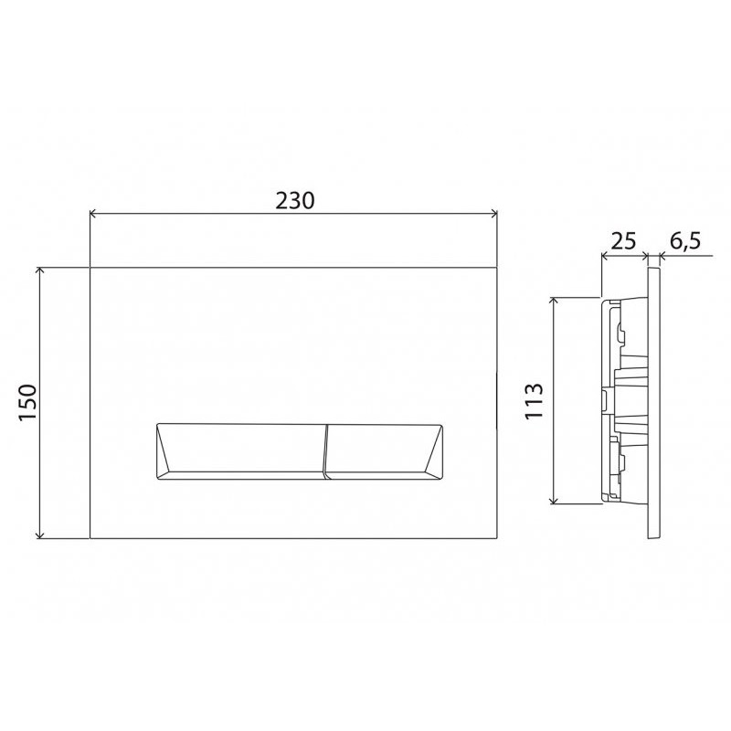 Кнопка смыва хром Belbagno Marmi BB010-MR-CHROME