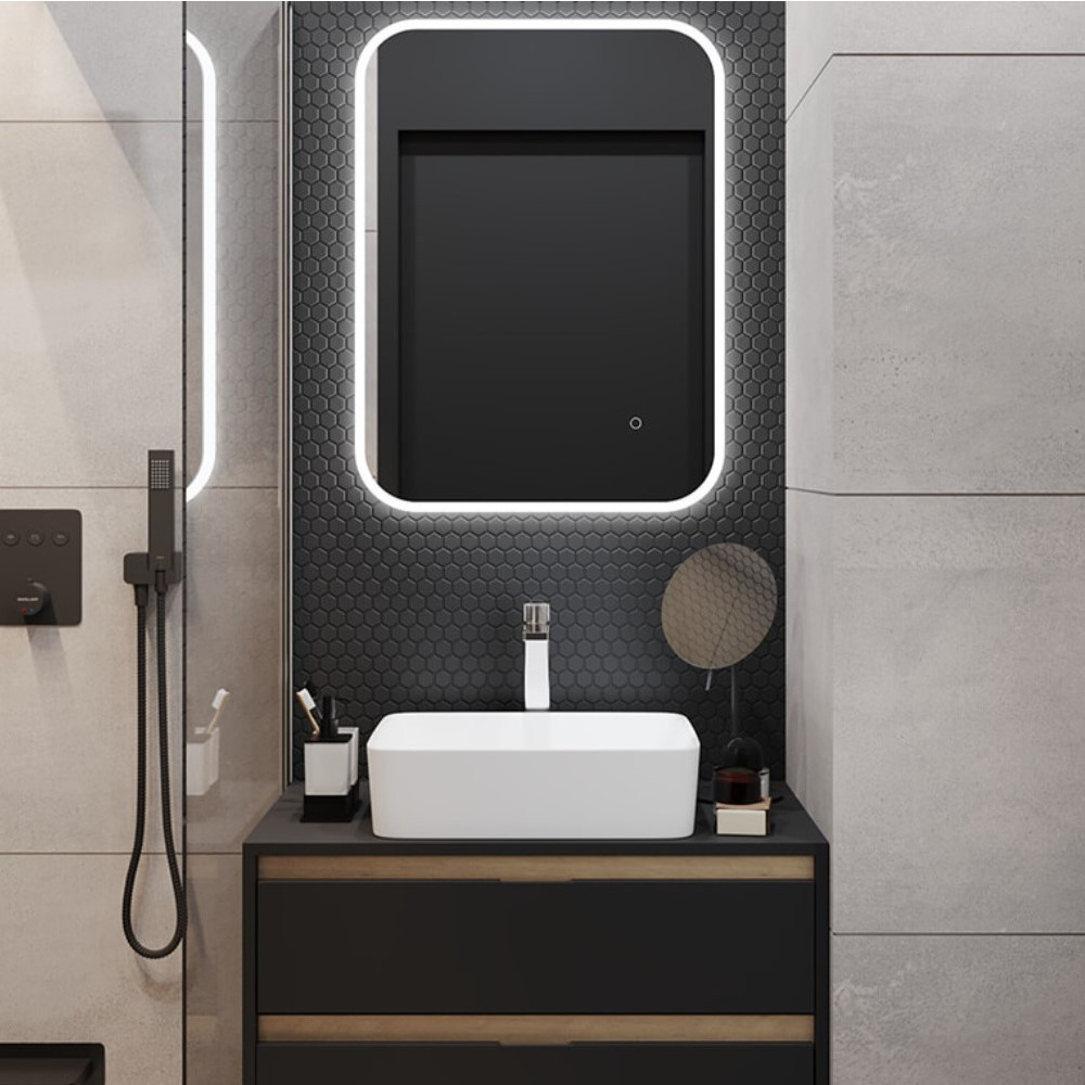 Зеркало 80x60см белая рама Excellent Lumiro DOEX.LU080.060.AC