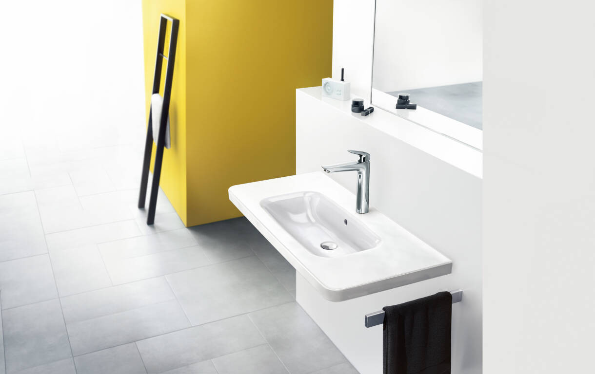 Смеситель для раковины Hansgrohe Logis 190, однорычажный, без сливного набора 71091000 хром