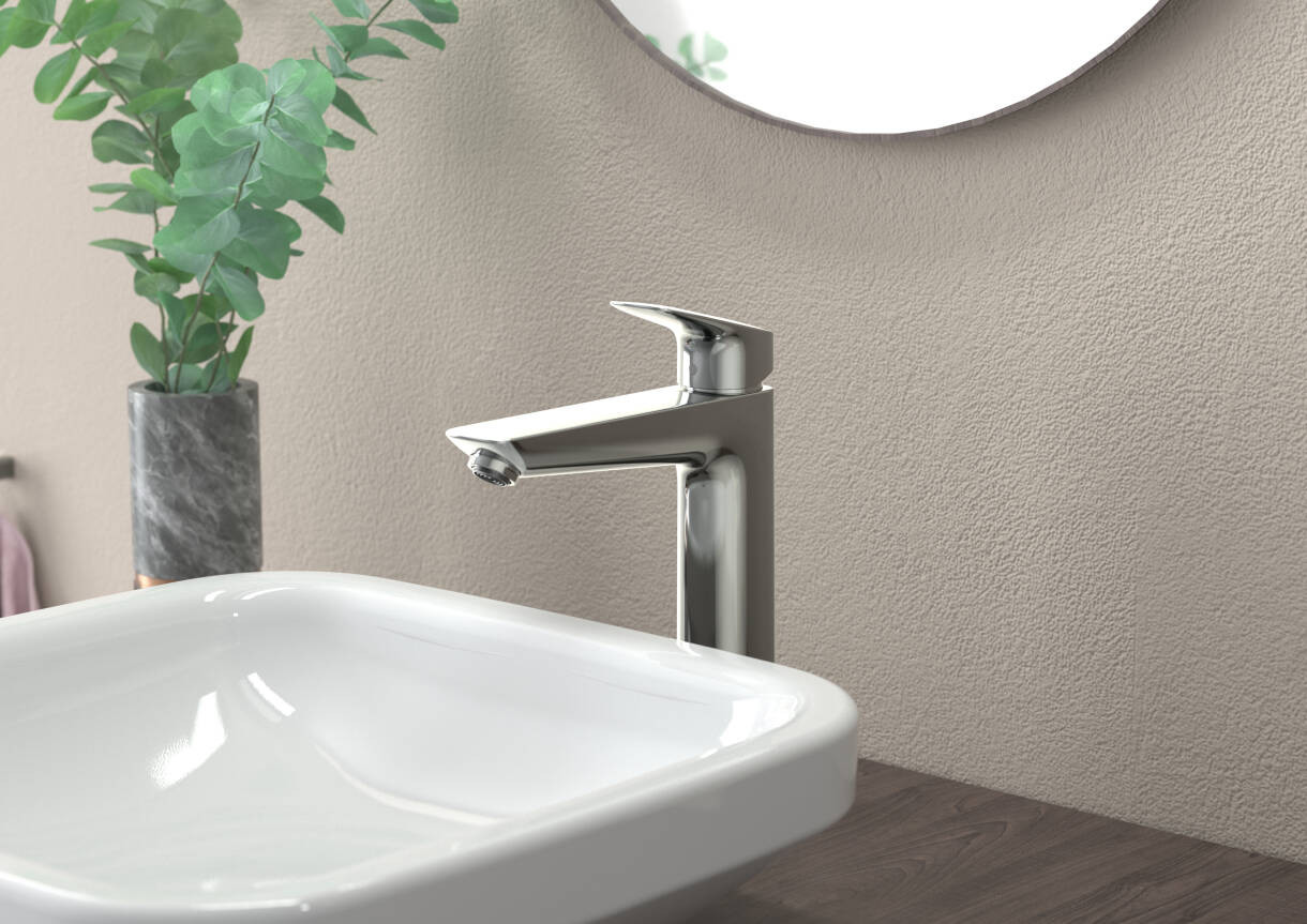 Смеситель для раковины Hansgrohe Logis 190, однорычажный, без сливного набора 71091000 хром