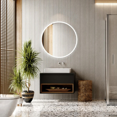 Зеркало 80см белая рама Excellent Lumiro DOEX.LU080.AC