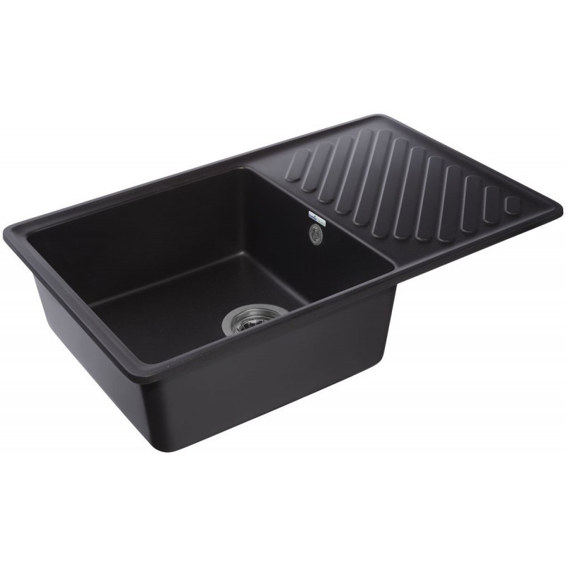 Мойка  GRANFEST QUARZ GF Z-52 чаша+крыло 753x477 черный