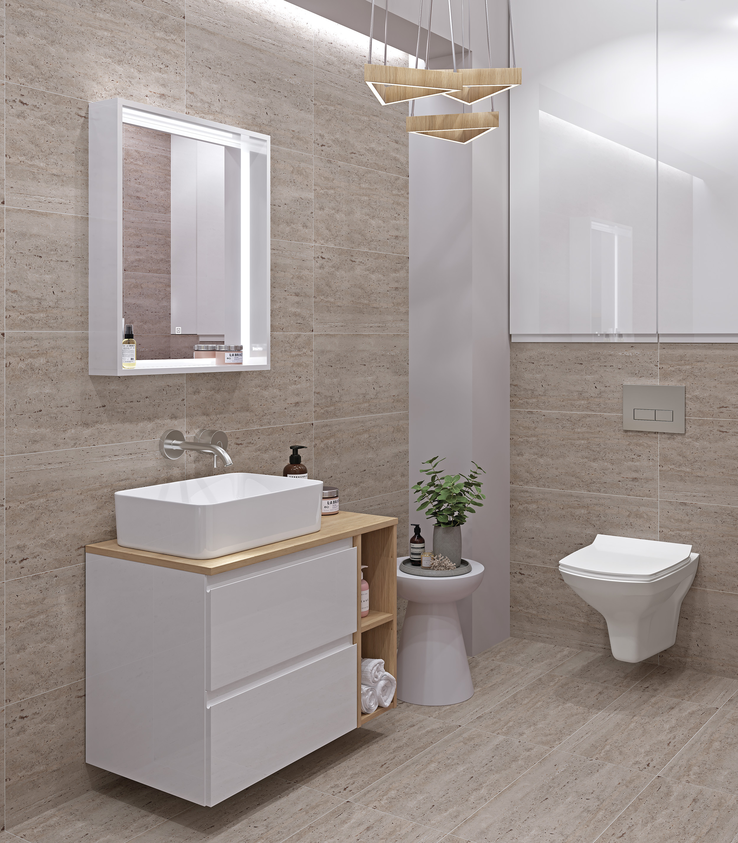 Столешница 80см дуб Cersanit Moduo BL-MOD80