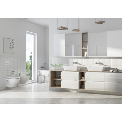 Тумба для раковины под столешницу белая Cersanit Moduo SZ-MOD60-BL/Wh