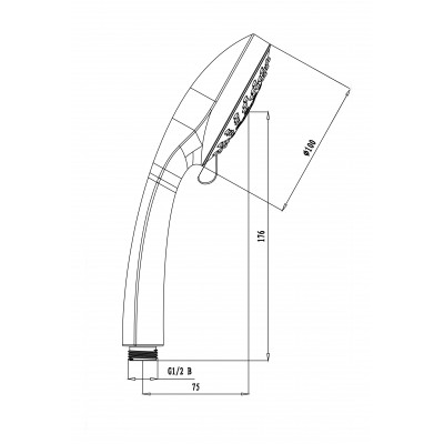 Лейка душевая 5-функциональная Lemark LM0125C