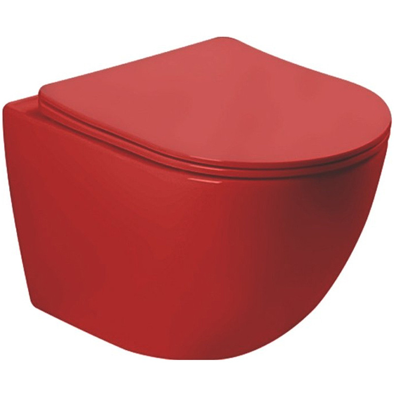 Унитаз подвесной 36.5х48.5х36см красный SantiLine SL-5005MR