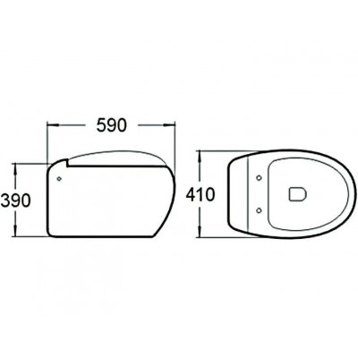 Унитаз подвесной 41х59х39см черный SantiLine SL-5001MB