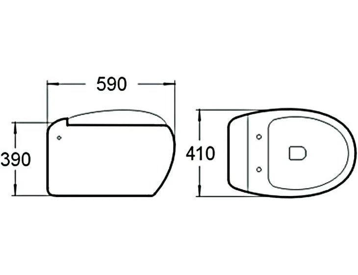 Унитаз подвесной 41х59х39см черный SantiLine SL-5001MB