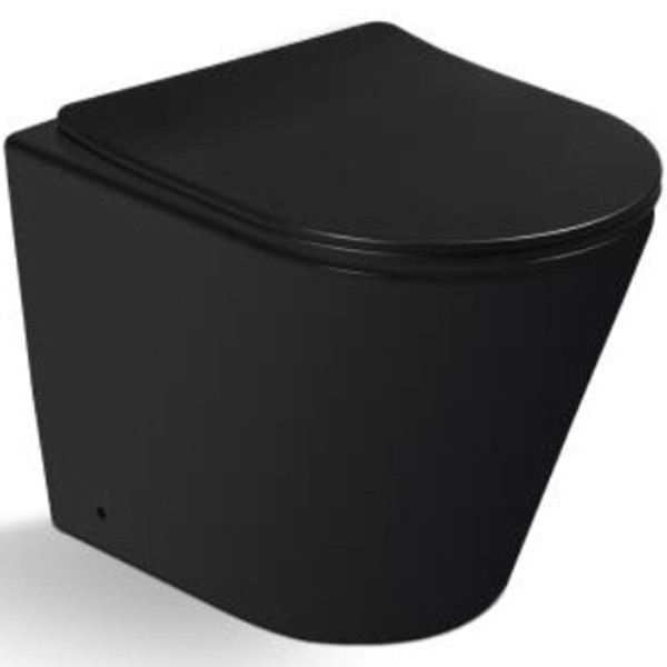 Унитаз приставной 36.5х54.5х40см черный SantiLine SL-5020MB