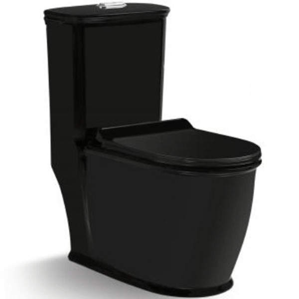 Унитаз-компакт 41.5х70х79см черный SantiLine SL-5019MB