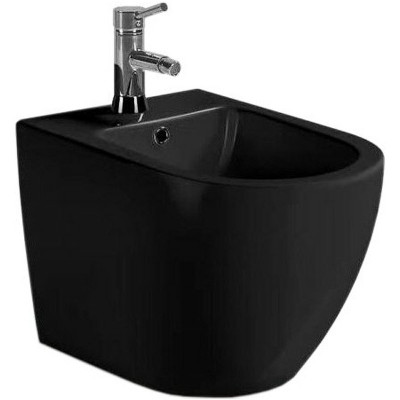 Биде подвесное 36.5х55.5х33см черный SantiLine SL-5058MB