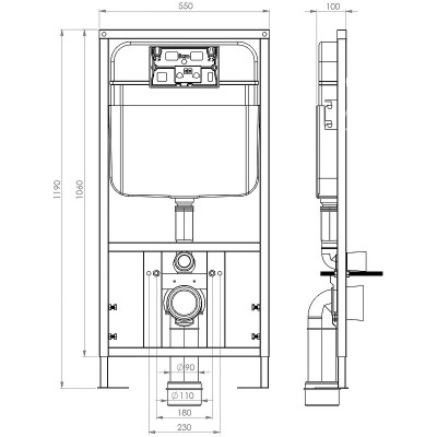 Инсталляция для подвесного унитаза SantiLine SL-03