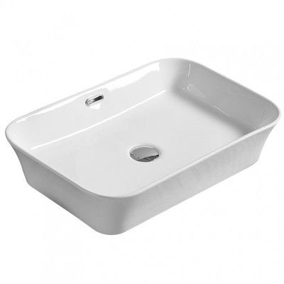Накладная раковина белая 56х38.5x12.5см SantiLine SL-1009