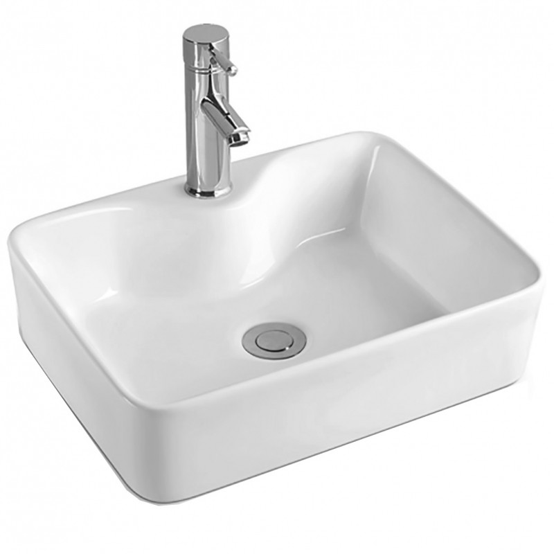 Накладная раковина белая 48х37x13см SantiLine SL-1011