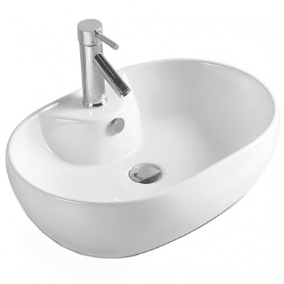 Накладная раковина белая 59х41x15см SantiLine SL-1023