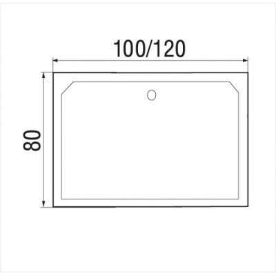 Душевой поддон 120x80x41 WEMOR 120/80/41 S с сифоном и панелью
