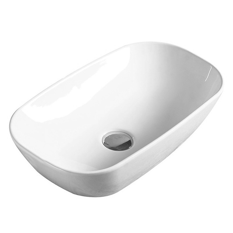 Накладная раковина белая 46х23x12см SantiLine SL-1050