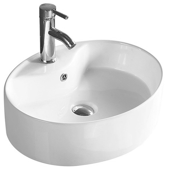 Накладная раковина белая 52х42x15см SantiLine SL-1072
