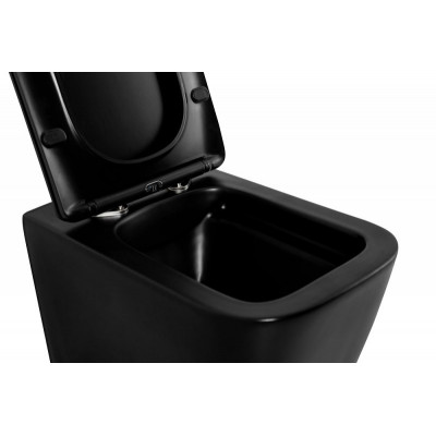 Унитаз подвесной безободковый Belbagno ARDENTE-C BB3202CHR-MB черный матовый