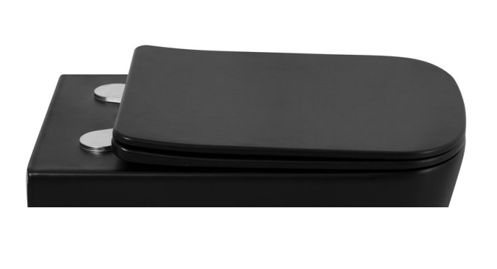 Сиденье дюропласт, soft close, металлическое крепление Belbagno BB3202SC-MB черное матовое