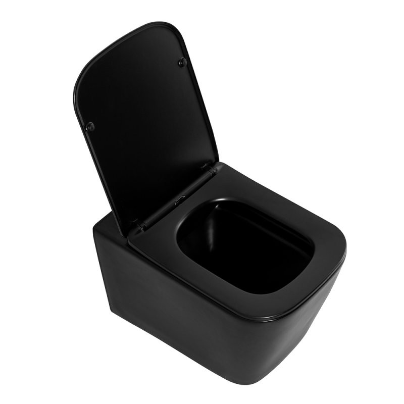 Сиденье дюропласт, soft close, металлическое крепление Belbagno BB3202SC-MB черное матовое