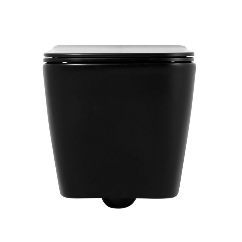 Сиденье дюропласт, soft close, металлическое крепление Belbagno BB3202SC-MB черное матовое