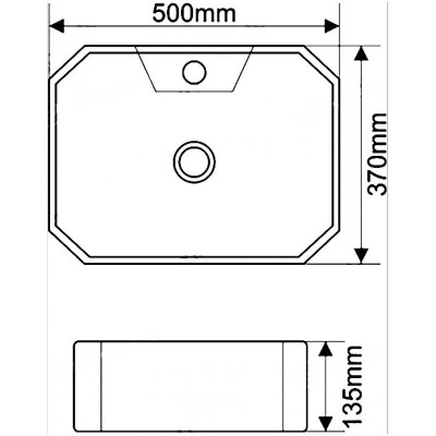 Накладная раковина белая 50х37x13.5см SantiLine SL-1083