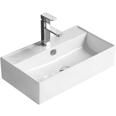 Накладная раковина белая 55х32x13см SantiLine SL-1098