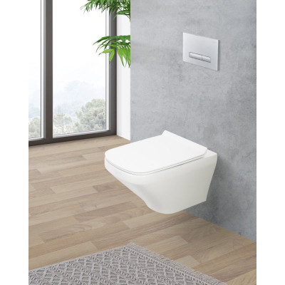 Унитаз подвесной безободковый Belbagno SELA BB3201CHR белый