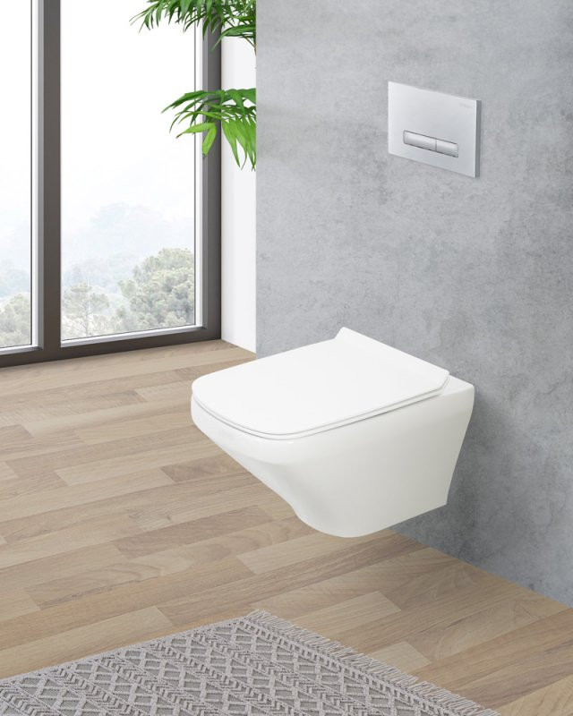 Унитаз подвесной безободковый Belbagno SELA BB3201CHR белый