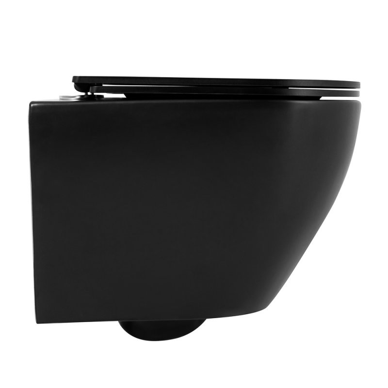 Унитаз подвесной безободковый Belbagno COLORATO BB062CHR-MB черный матовый