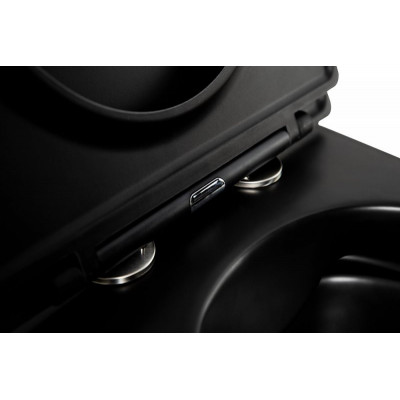 Унитаз подвесной безободковый Belbagno COLORATO BB062CHR-MB черный матовый