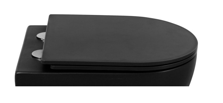 Сиденье дюропласт, soft close, металлическое крепление Belbagno BB062SC-MB черное матовое