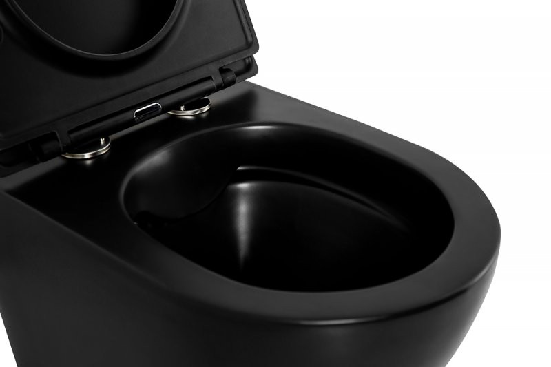 Сиденье дюропласт, soft close, металлическое крепление Belbagno BB062SC-MB черное матовое